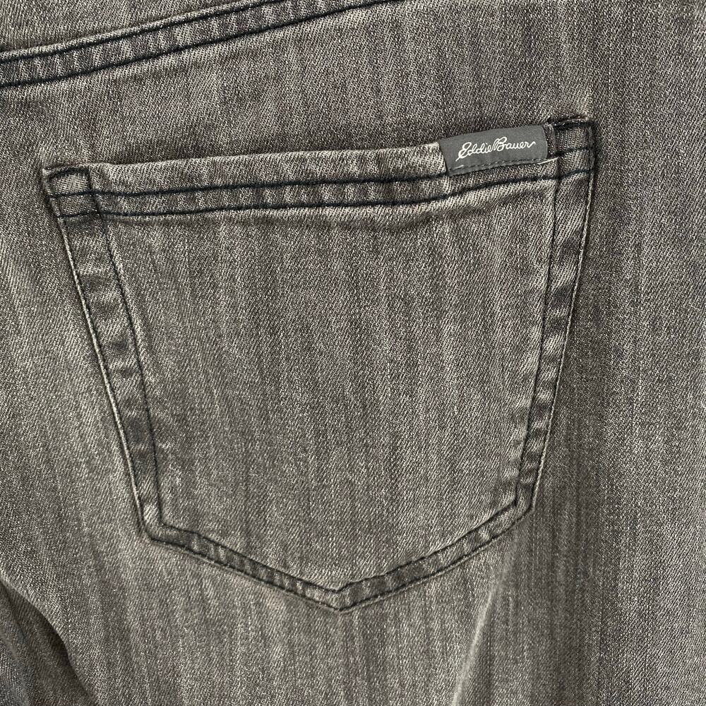 Eddie Bauer Boyfriend Plaid Flannel Lined Jeans Womens 10 Faded Black Outdoors - Picture 6 of 16